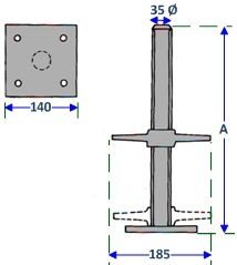 Adjustable Jack Base AJ-40 and AJ-60